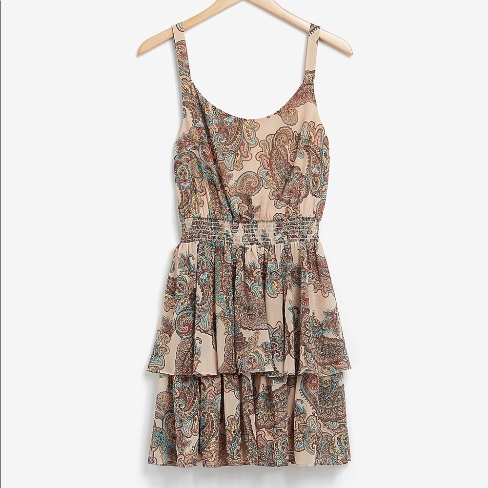 Paisley fit and flare dress